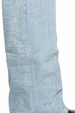 AZALEA WANG SHURI DENIM FOLD OVER BOOT -AZALEA WANG SHOP azalea wang shuri denim fold over boot denim 5 5