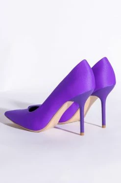 AZALEA WANG SIMPLY CHIC STILETTO PUMP IN PURPLE -AZALEA WANG SHOP azalea wang simply chic stiletto pump in purple purple 5 5