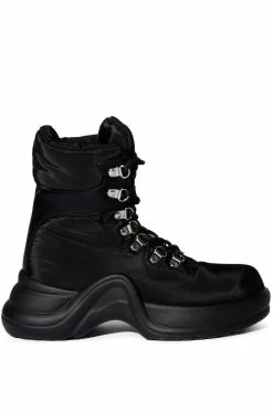 AZALEA WANG SHOP -AZALEA WANG SHOP azalea wang skylar edgy lace up bootie in black black 2 2