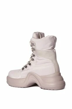 AZALEA WANG SKYLAR EDGY LACE UP BOOTIE IN SAND -AZALEA WANG SHOP azalea wang skylar edgy lace up bootie in sand sand 4 4 c1 c1