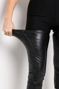 AZALEA WANG SMITTEN OVER YOU OVER THE KNEE FLAT BOOT WITH 4 WAY STRETCH -AZALEA WANG SHOP azalea wang smitten over you over the knee flat boot black pu 5 5 c1