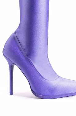 AZALEA WANG STAR STRETCH SERENITY BOOTIE IN PERIWINKLE -AZALEA WANG SHOP azalea wang star stretch serenity bootie in periwinkle periwinkle 5 5