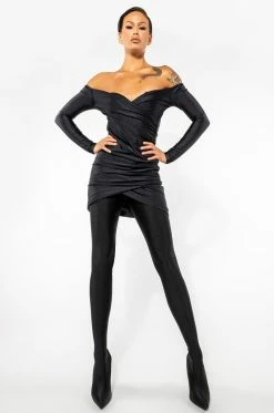 AZALEA WANG STAR STRETCH STILETTO PANT BOOT IN BLACK -AZALEA WANG SHOP azalea wang star stretch stiletto pant boot in black black 8 8