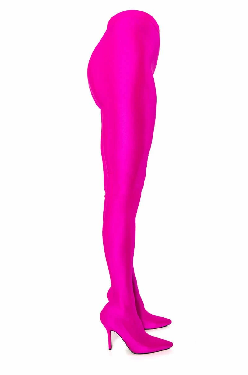 AZALEA WANG STAR STRETCH STILETTO PANT BOOT IN FUCHSIA 11 AZALEA WANG STAR STRETCH STILETTO PANT BOOT IN FUCHSIA - Image 9