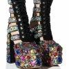 AZALEA WANG STOMP EMBELLISHED LACE UP BOOTIE IN MULTI -AZALEA WANG SHOP azalea wang stomp embellished lace up bootie in multi multi 1 1
