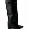 AZALEA WANG STUCK ON YOU WEDGE BOOT IN BLACK -AZALEA WANG SHOP azalea wang stuck on you wedge boot in black black 2 2 c1 c1