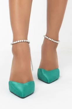 AZALEA WANG SWEET LIKE SUGAR STILETTO PUMP IN GREEN -AZALEA WANG SHOP azalea wang sweet like sugar stiletto pump in green green 3 3