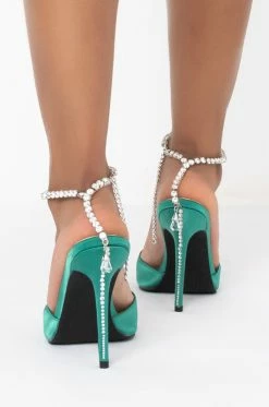AZALEA WANG SWEET LIKE SUGAR STILETTO PUMP IN GREEN -AZALEA WANG SHOP azalea wang sweet like sugar stiletto pump in green green 4 4