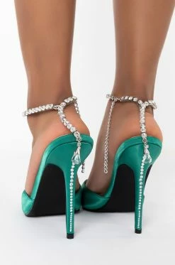 AZALEA WANG SWEET LIKE SUGAR STILETTO PUMP IN GREEN -AZALEA WANG SHOP azalea wang sweet like sugar stiletto pump in green green 5 5