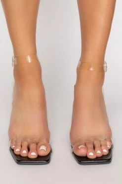 AZALEA WANG SWEET NOTHINGS CHUNKY SANDAL IN BLACK -AZALEA WANG SHOP azalea wang sweet nothings chunky sandal in black black 3 3