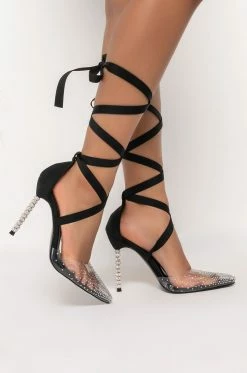 AZALEA WANG SWEET NOTHINGS STILETTO PUMP IN BLACK -AZALEA WANG SHOP azalea wang sweet nothings stiletto pump in black black 2 2 c1