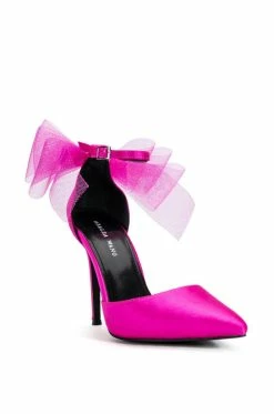 AZALEA WANG SWEETIE TRENDY BOW PUMPS IN FUCHSIA -AZALEA WANG SHOP azalea wang sweetie trendy bow pumps in fuchsia fuchsia 4 4