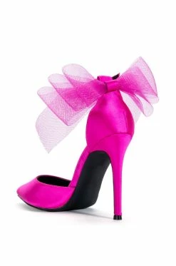 AZALEA WANG SWEETIE TRENDY BOW PUMPS IN FUCHSIA -AZALEA WANG SHOP azalea wang sweetie trendy bow pumps in fuchsia fuchsia 6 6