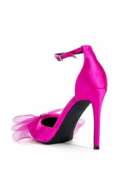 AZALEA WANG SWEETIE TRENDY BOW PUMPS IN FUCHSIA -AZALEA WANG SHOP azalea wang sweetie trendy bow pumps in fuchsia fuchsia 7 7
