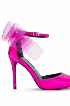 AZALEA WANG SWEETIE TRENDY BOW PUMPS IN FUCHSIA -AZALEA WANG SHOP azalea wang sweetie trendy bow pumps in fuchsia fuchsia 8 8