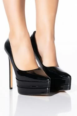 AZALEA WANG SWEETPEA PATENT STILETTO PLATFORM PUMP