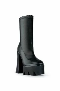 AZALEA WANG TATI CHUNKY BOOT IN BLACK 9 AZALEA WANG TATI CHUNKY BOOT IN BLACK -AZALEA WANG SHOP azalea wang tati chunky boot in black black 3 3