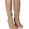 AZALEA WANG TEXAS EMBELLISHED WESTERN BOOT IN NUDE -AZALEA WANG SHOP azalea wang texas embellished western boot in nude beige 1 1