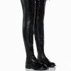 AZALEA WANG THESE ARE MY ONLY INTENTIONS THIGH HIGH FLAT BOOTS -AZALEA WANG SHOP azalea wang these are my only intentions thigh high flat boots black pu 1 1 c1