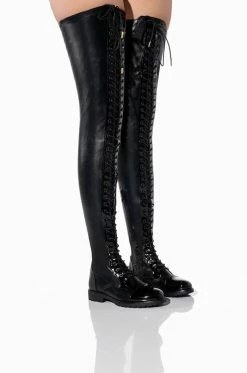 AZALEA WANG THESE ARE MY ONLY INTENTIONS THIGH HIGH FLAT BOOTS