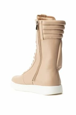 AZALEA WANG TONY MID CALF SNEAKER IN BONE -AZALEA WANG SHOP azalea wang throw it back mid calf flat sneaker in bone bone 4 4