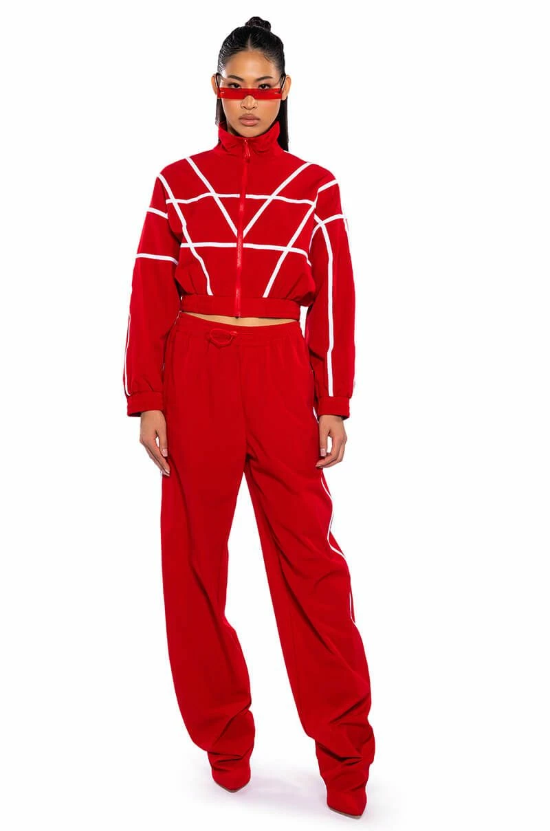 AZALEA WANG TRACK PANT BOOT IN RED 10 AZALEA WANG TRACK PANT BOOT IN RED - Image 8