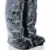 AZALEA WANG TUNDRA FURRY OVER THE KNEE BOOTS IN GRAY -AZALEA WANG SHOP azalea wang tundra furry over the knee boots in gray grey 1 1