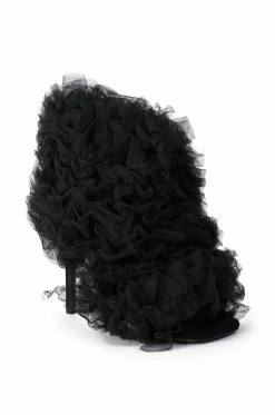 AZALEA WANG TUTU TULLE STILETTO BOOTIE IN BLACK -AZALEA WANG SHOP azalea wang tutu tulle stiletto bootie in black black 3 3