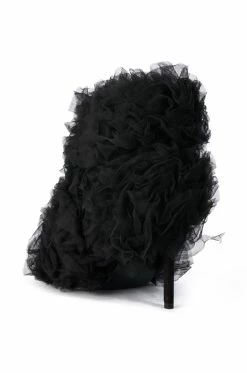 AZALEA WANG TUTU TULLE STILETTO BOOTIE IN BLACK -AZALEA WANG SHOP azalea wang tutu tulle stiletto bootie in black black 4 4