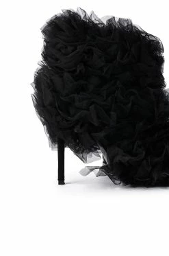 AZALEA WANG TUTU TULLE STILETTO BOOTIE IN BLACK -AZALEA WANG SHOP azalea wang tutu tulle stiletto bootie in black black 5 5