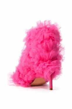 AZALEA WANG TUTU TULLE STILETTO BOOTIE IN FUCHSIA -AZALEA WANG SHOP azalea wang tutu tulle stiletto bootie in fuchsia fuchsia 4 4