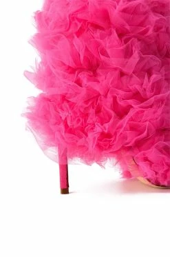 AZALEA WANG TUTU TULLE STILETTO BOOTIE IN FUCHSIA -AZALEA WANG SHOP azalea wang tutu tulle stiletto bootie in fuchsia fuchsia 5 5
