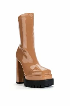 AZALEA WANG VIPER BOOTIE IN TAN -AZALEA WANG SHOP azalea wang viper bootie in tan tan 3 3