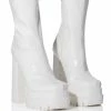 AZALEA WANG VIPER PATENT BOOTIE IN WHITE -AZALEA WANG SHOP azalea wang viper patent bootie in white white 1 1