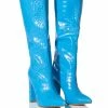 AZALEA WANG YES PLEASE CHUNKY CROC BOOT IN BLUE -AZALEA WANG SHOP azalea wang yes please chunky croc boot in blue blue 1 1 c1