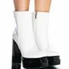 AZALEA WANG YOU GO-GO GIRL CHUNKY PLATFORM BOOTIE IN BLACK WHITE 1 AZALEA WANG YOU GO-GO GIRL CHUNKY PLATFORM BOOTIE IN BLACK WHITE -AZALEA WANG SHOP azalea wang you go go girl chunky platform bootie in black white black white 1 1