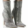 BALLER SILVER GLITTER BOOTIE -AZALEA WANG SHOP baller silver glitter bootie silver 2 2