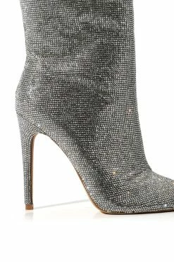 BALLER SILVER GLITTER BOOTIE -AZALEA WANG SHOP baller silver glitter bootie silver 7 7