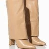 BALTINA CROC TAN FOLD OVER BOOT -AZALEA WANG SHOP baltina croc tan fold over boot tan 1 1