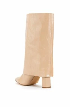 BALTINA CROC TAN FOLD OVER BOOT -AZALEA WANG SHOP baltina croc tan fold over boot tan 4 4