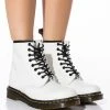 DR. MARTENS 1460 SMOOTH WHITE BOOTIES -AZALEA WANG SHOP dr martens 1460 smooth white booties white 1 1