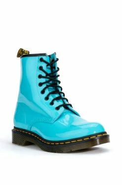 DR. MARTENS 1460 W PATENT LAMPER BOOTS -AZALEA WANG SHOP dr martens 1460 w patent lamper boots blue 3 3 c1