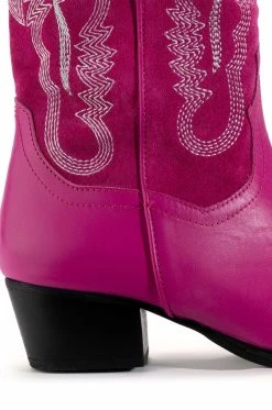 GENUINE LEATHER IGGY METALLIC WESTERN STYLE BELOW THE KNEE BOOT IN FUCHSIA -AZALEA WANG SHOP iggy metallic western style below the knee boot in fuchsia fuchsia 5 5