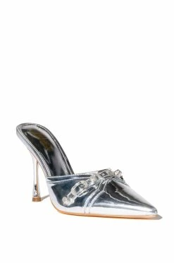 ISN'T IT ROMANTIC SILVER METALLIC PUMP 9 ISN'T IT ROMANTIC SILVER METALLIC PUMP -AZALEA WANG SHOP isnt it romantic silver metallic pump silver 3 3
