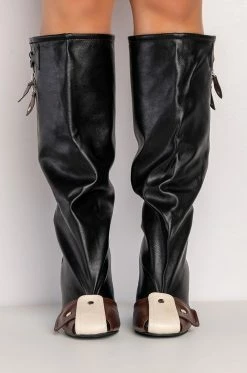 ITS A LOOK MULTI COLORED CHUNKY BOOT -AZALEA WANG SHOP its a look multi colored chunky boot multi 5 5