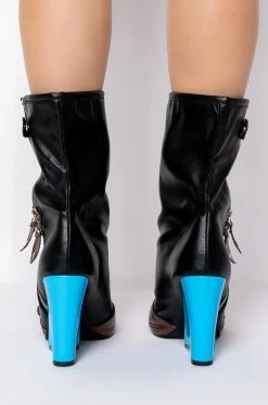 ITS A LOOK MULTI COLORED CHUNKY BOOTIE -AZALEA WANG SHOP its a look multi colored chunky bootie multi 4 4