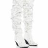 KELSEY OVER THE KNEE WESTERN BOOT IN WHITE -AZALEA WANG SHOP kelsey over the knee western boot in white white 1 1 c1