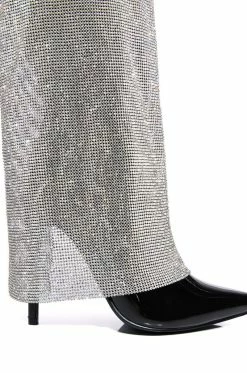 METIZER CHAINMAIL STILETTO WEDGE BOOT IN BLACK PATENT -AZALEA WANG SHOP metizer chainmail stiletto wedge boot in black patent black 5 5
