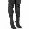 MOTOFOX STILETTO OVER THE KNEE BOOT IN BLACK DENIM -AZALEA WANG SHOP motofox stiletto over the knee boot in black denim black 1 1