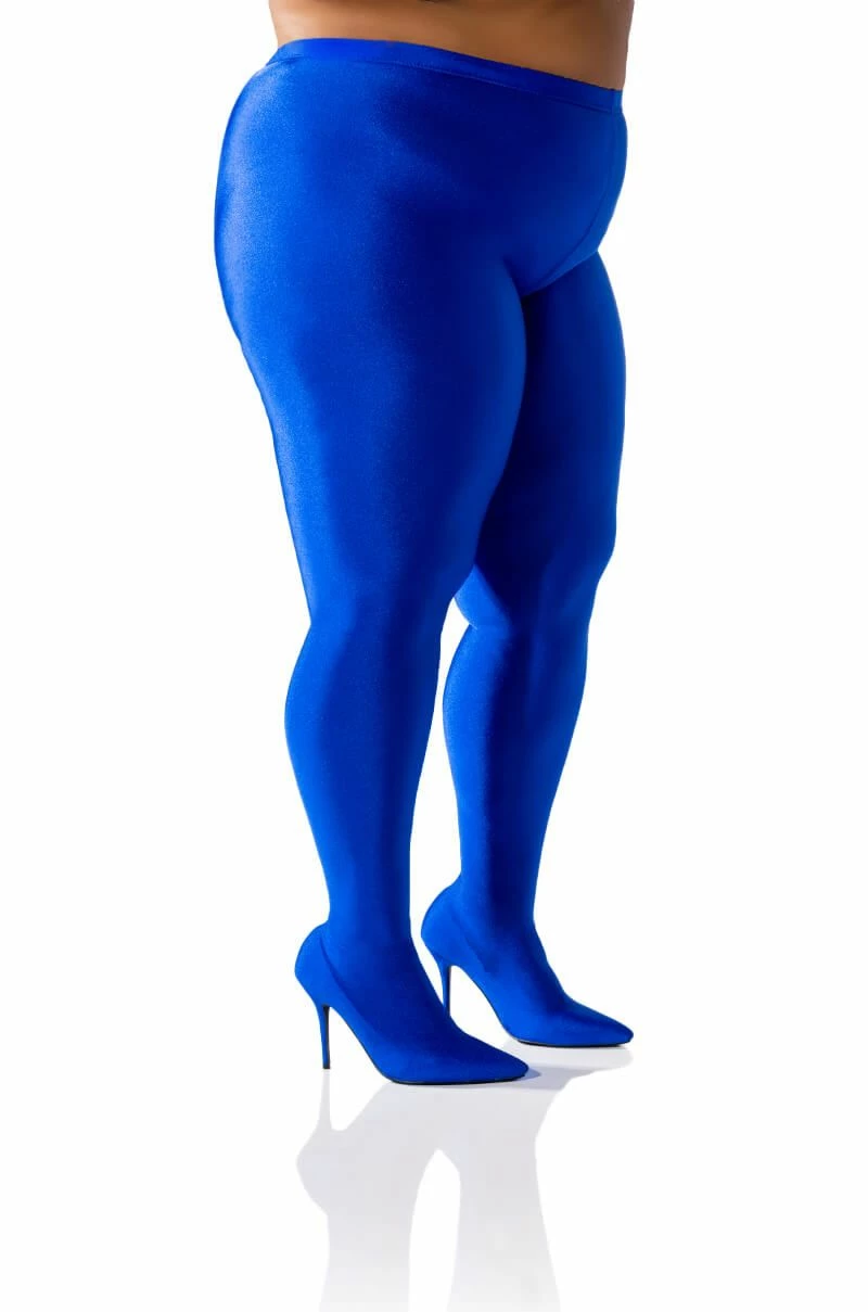PLUS AZALEA WANG STAR STRETCH STILETTO PANT BOOT IN BLUE 3 PLUS AZALEA WANG STAR STRETCH STILETTO PANT BOOT IN BLUE